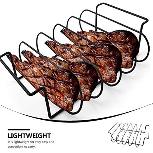 BESPORTBLE Churrasqueira Churrasqueira Grelha Antiaderente Suporte para Assar Churrasco de Ferro Sup