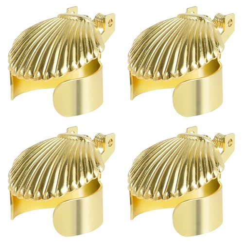 ZJRDYYK 4 PCS Automatic Candle Snuffer, Candle Extinguisher Clip, Automatic Candle Wick Snuffer Stopper, Candle Snuffer Accessories (Gold)