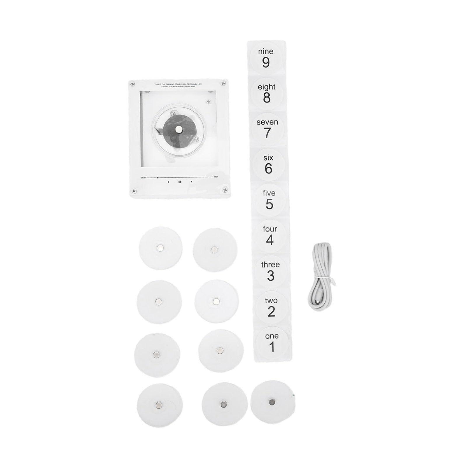 banapoy Lettore Musicale Frigorifero Magnetico Giradischi NFC Luce