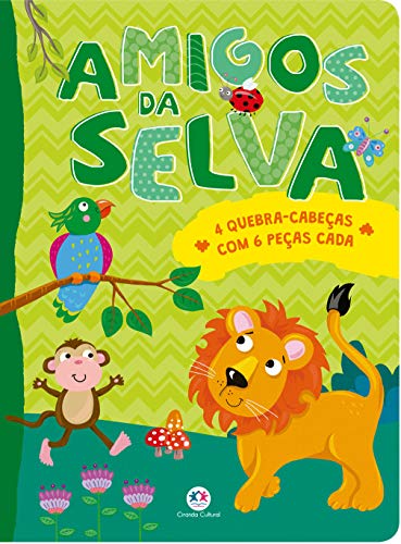 Amigos da selva: 4 quebra-cabeças com 6 peças cada
