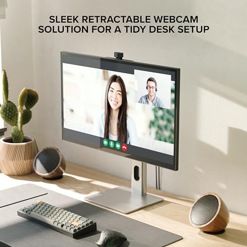 Image of ALOGIC Clarity Max Pro 32 inch 4K UHD Monitor with 8MP Webcam, USB-C with 65W Power Delivery, IPS Display, HDMI 2.1, DisplayPort 1.4, USB Hub, Compatible with Mac & Windows | 32-Inch 4K Ips Display, 8MP Retractable Webcam, USB-C 65W Pd, HDMI 2.1, Dp 1.4, 2x USB-a Hub, 60hz