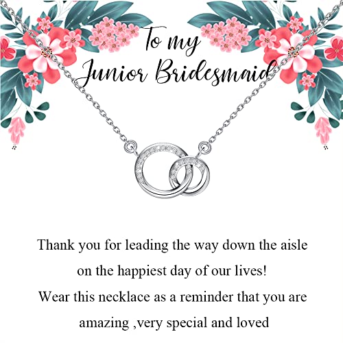 TGBJE Bridesmaid Gifts: Maid Of Honor & Junior Bridesmaid Necklaces for Wedding Day & Bridal Party