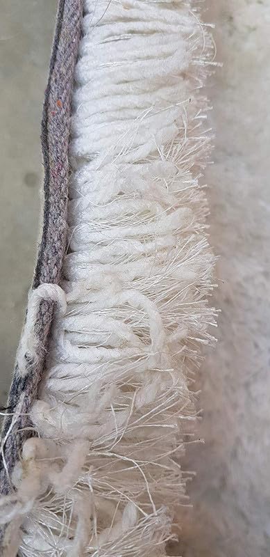Image of Urban Modern Decor Featuring Soft Shaggy Carpet & Rug for Your Bedroom and Livingroom [Size-5x8 feet & Color-White 2nd].