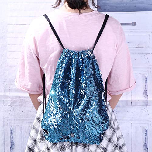 Bolsa feminina com cordão de lantejoulas e glitter, bolsa esportiva para dança, brilhante ao ar livr