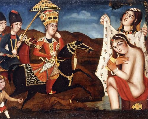 Cuadro en Lienzo Impresión Imagen Khusraw Shirin Qajar Arte Decorativos Oficina 60x90cm