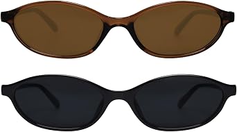GUVIVI Retro Oval Sunglasses for Women 90s Cat Eye Shades UV protection