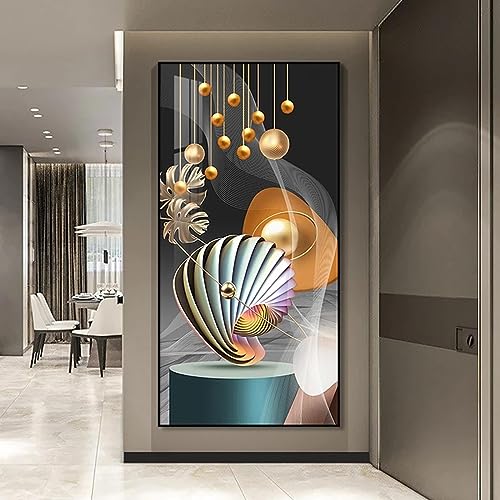 Art mural décoratif doré haut de gamme pour grand salon moderne