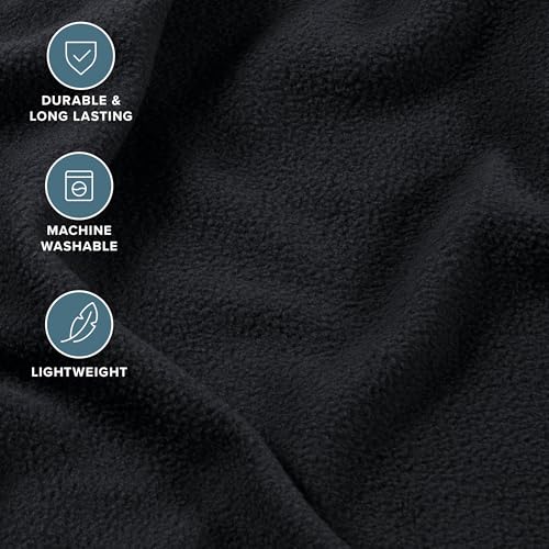 Image of Bare Home Super Soft Fleece Sheet Set (Queen, Black) | Extra Plush Polar Fleece, No-Pilling Bed Sheets, All-Season, Cozy Warmth, Deep Pockets 6 to 15 Inches