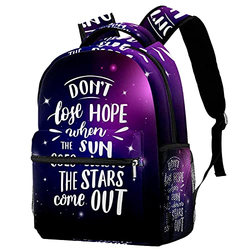 Sac à dos galaxie contre le mal de dos avec compartiment gourde