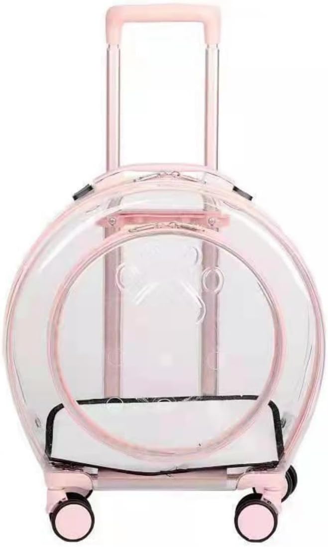 Auyyhui 猫・小型犬用 ペットキャリーバッグ・リュック・キャリーケース・カート キャスター付き 多機能 宇宙船カプセル型 おし