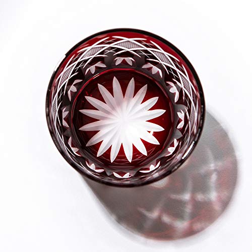 太武朗工房 江戸切子 矢来魚子紋 オールドグラス TB90415R