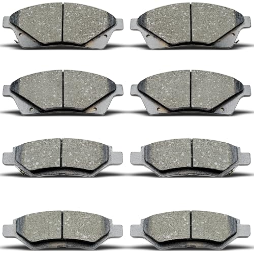 Front Rear Ceramic Brake Pads 8 Pieces Set fit for