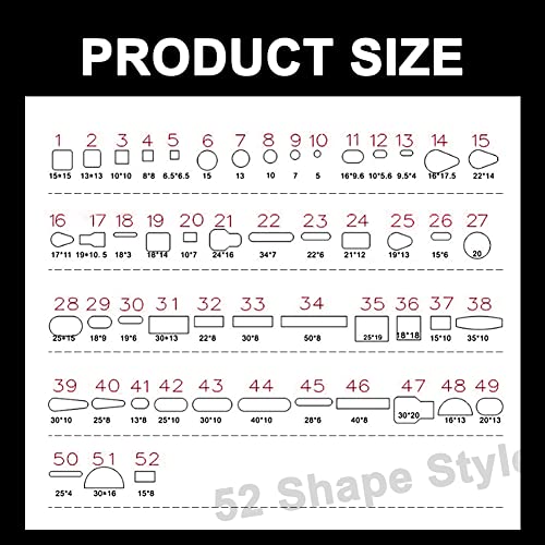 Ftyiwu 52 Shapes Style Leather Hollow Cutter Punch Tools, Leather Hole Punch Tools Set With Leather Cutter Punch And A Leather Carving Hammer, Leather Punch Cutter Tools For Handmade Leather Craft #TOP1