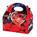 ALMACENESADAN 0650, Pack 4 cajitas de Carton para chuches Lady Bug, para Fiestas y cumpleaños