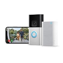 Ring Videocitofono Plus a batteria (Battery Video Doorbell Plus) + Chime Pro | Videocitofono wireless, con video in HD a 1536p, batteria ricaricabile a sgancio rapido | Facile da installare (5 min)