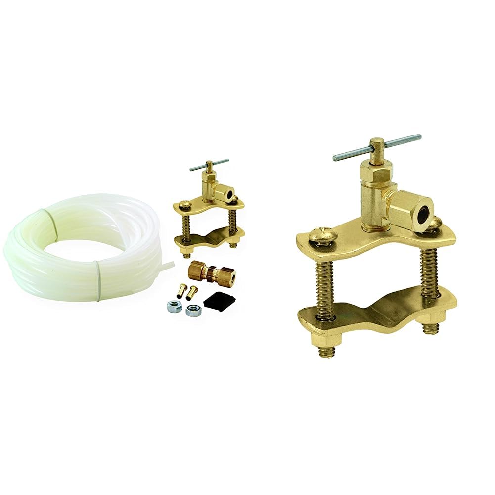 Eastman Ice Maker Installation Kit with Brass Inserts, 1/4 Inch Compression, 25 Foot