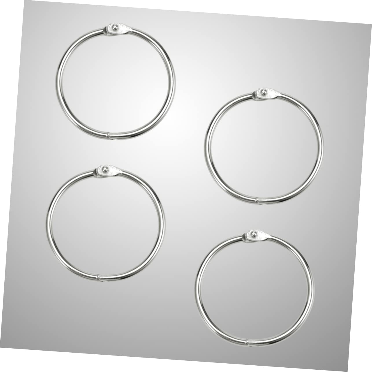Anelli per Fogli Sciolti in Metallo 100 Pezzi, Argento | Diametro Interno 38mm e Esterno 45mm, Spessore 3, 0mm, per Memo Filing e Sample Holders