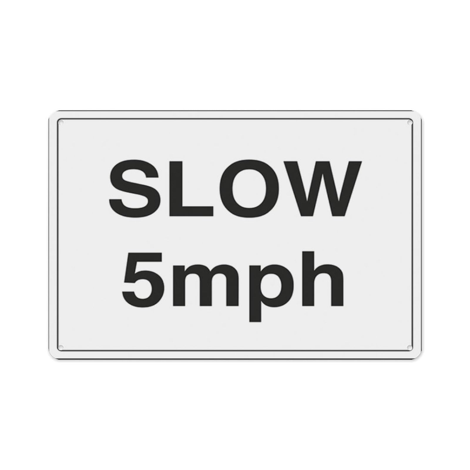 peiyeety Slow 5Mph Aluminum Tin Warning Signs For Home Outdoor Garden 12X16 Inches