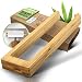 Produktbild Glückstoff® Bambus Küchenrollenhalter Ohne Bohren [Nachhaltig] Halter Küchenrolle aus Holz | Zewa Rollenhalter Hängend Wand Halterung Abroller | paper towel holder | Wandrollenhalter zur Aufbewahrung