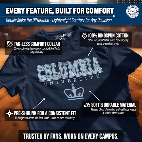 Image of NCAA Gameday Cotton T-Shirt for Men and Women | Officially Licensed NCAA Tee - Preshrunk Ring-Spun Cotton - Screen-Printed Team Logo
