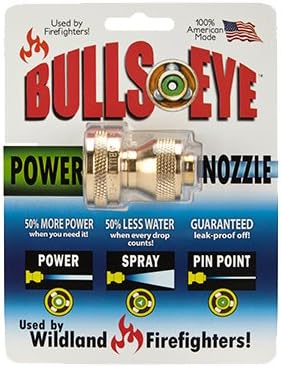 Bullseye Power Nozzle 4 pattern Adjustable High Pressure Brass Hose Nozzle