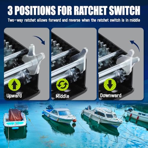 image for Linkloos 3500LBs Boat Towing Winches, Heavy Duty Hand Winch with 33FT 