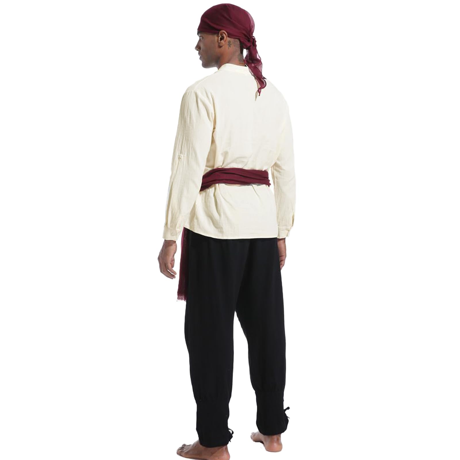 Costume de pirate pour homme, 8 pièces