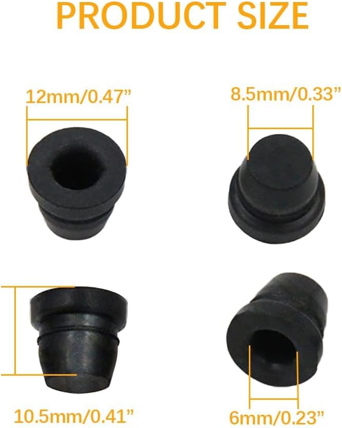 Tapones negros para polvo de freno, 18 unidades miniatura 2