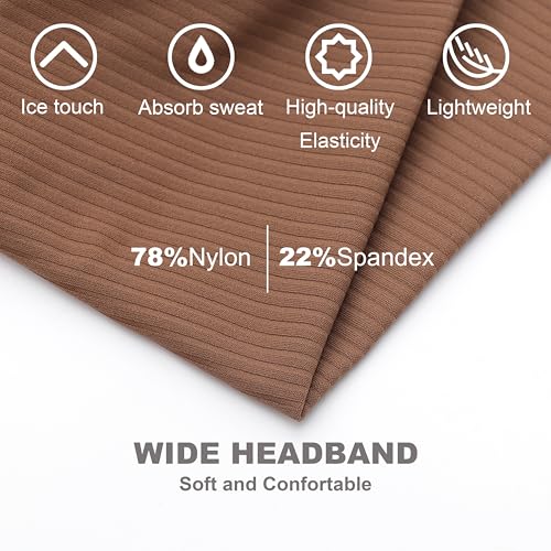 Image of DRESHOW 4 Pack Turban Headbands for Women Wide Vintage Head Wraps Knotted Cute Hair Band Accessories