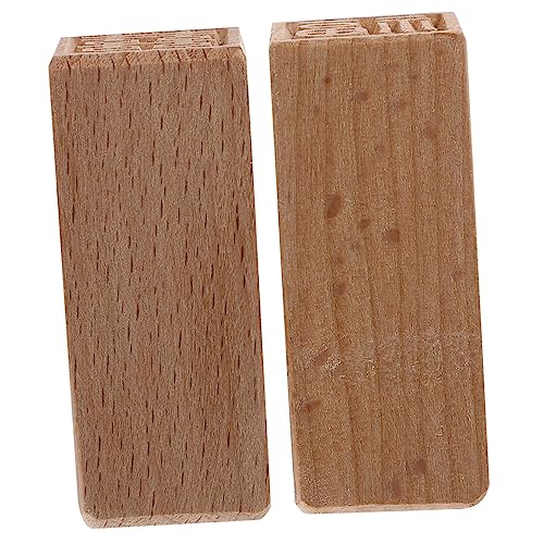 KONTONTY 2Pcs Wooden Mooncake Stampers Practical Cake Decorating Tools for Biscuits and Fudge Non Stick Easy Demoulding for DIY Desserts and Baking