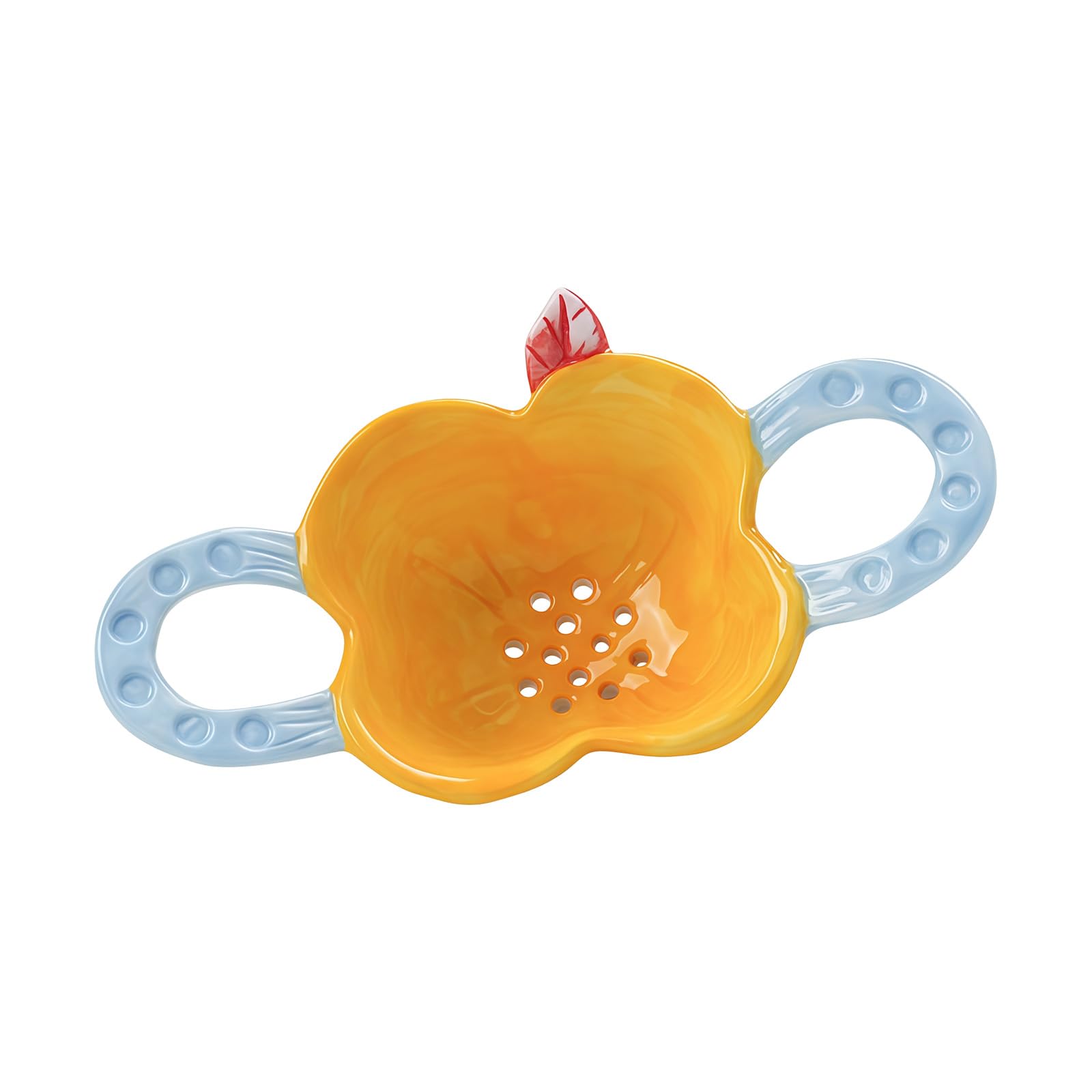 carotoe Artistic Ceramic Tea Strainer in Delicate Flower Design Elegant Tea Infuser Ideal for Teas Enthusiasts and Home Use Flower Strainer