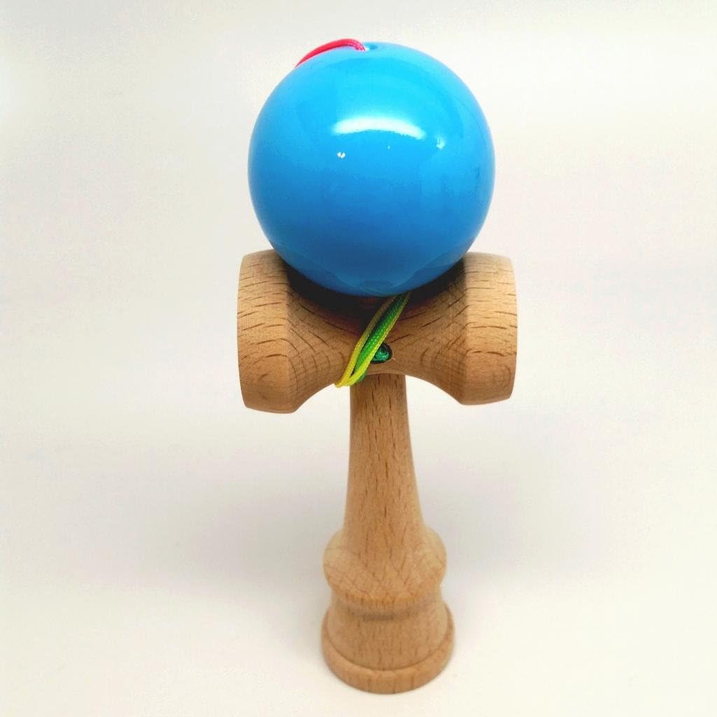 | 2 Pack | Pocket Size Mini Kendama (not Full Size) | Solid Wood Ball and Cup Coordination Toy | Purple and Blue Bundle image 3