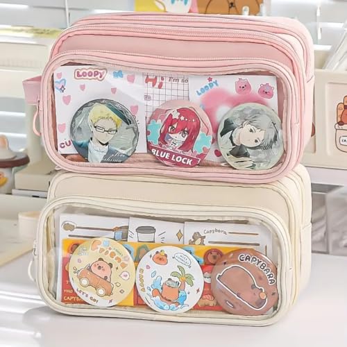 Image of Storio Pencil Box Pouch for School Kids Girls & Boys Aesthetic | Multi-Purpose Pencil Case - Portable Stationery Organizer for Pens, Markers & Beauty Essentials - Ideal for Office Desk Storage