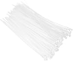 MECCANIXITY 100Pcs Black Zip Ties 12 Inch, Cable Ties with Metal Tooth Stainless Steel Locking Device Nylon for Indoor Outdoor Garage