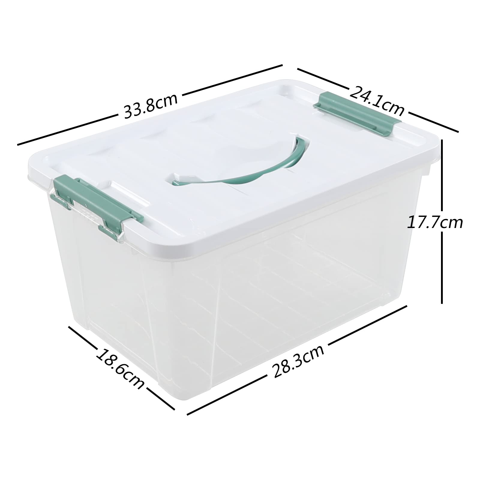 5 L Scatole in Plastica per Portaoggetti con Coperchio, 6 Confezioni