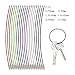 MAHUDVCR Wire Keychain, 10Pcs/Set 100/150mm Keychain Tag Rope Stainless Steel Wire Cable Loop Screw Lock ​DIY Hand Tools(Purple,1.5x100mm)
