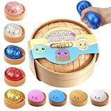 Knödel-Squishy, buntes Knödel-Spielzeug mit Dampfgarer, Überraschungsknödel-Stressabbau-Spielzeug, weiches Knete-Spielzeug zum Entspannen für Erwachsene, Jungen und Mädchen