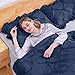 JOLLYVOGUE Navy Blue/Gray Full Size Comforter Sets 7 Pieces, Pintuck Bed in a Bag Comforter Set for Bedroom, Bedding Comforter Sets with Comforter, Sheets,Ruffled Shams & Pillowcases
