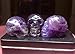 1 Pcs 1.4'' Hand Carved Natural Gemstone Carving Skull Statue Figurine Collectible 34-35mm (Amethyst)