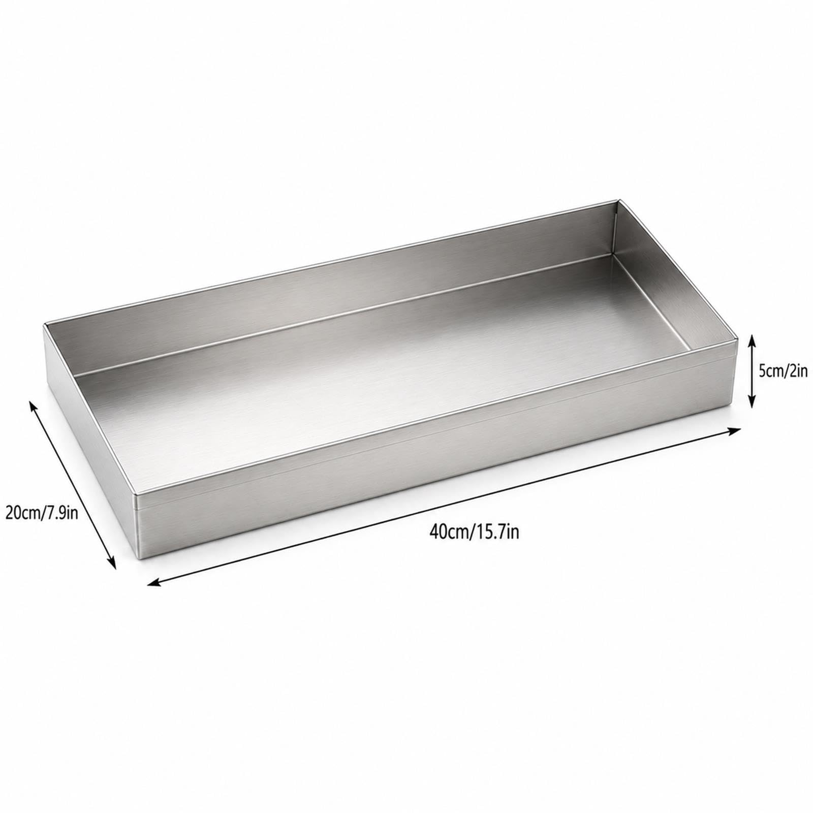 Vassoio Raccogligocce in Acciaio Inox 304, Vaschetta Impermeabile