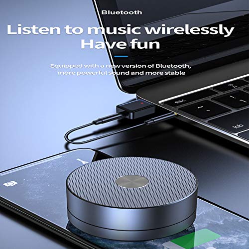 Upgrade USB Bluetooth 5.0 Car Receiver and Transmitter with Mode Switch RCA, Aux Bluetooth Adapter USB to 3.5mm Jack Wireless Music Audio Receiver with Mic for Car Speakers Home TV Laptop PC