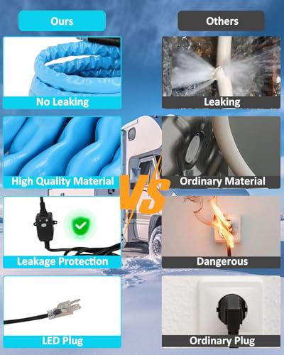 Image of MIROZO RV Heated Water Hose for 25FT, -40 ℉ Freeze Protection Heated Drinking Water Hose Upgrade with Digital Display,Energy-Saving Thermostat,for RV,Camper,Garden