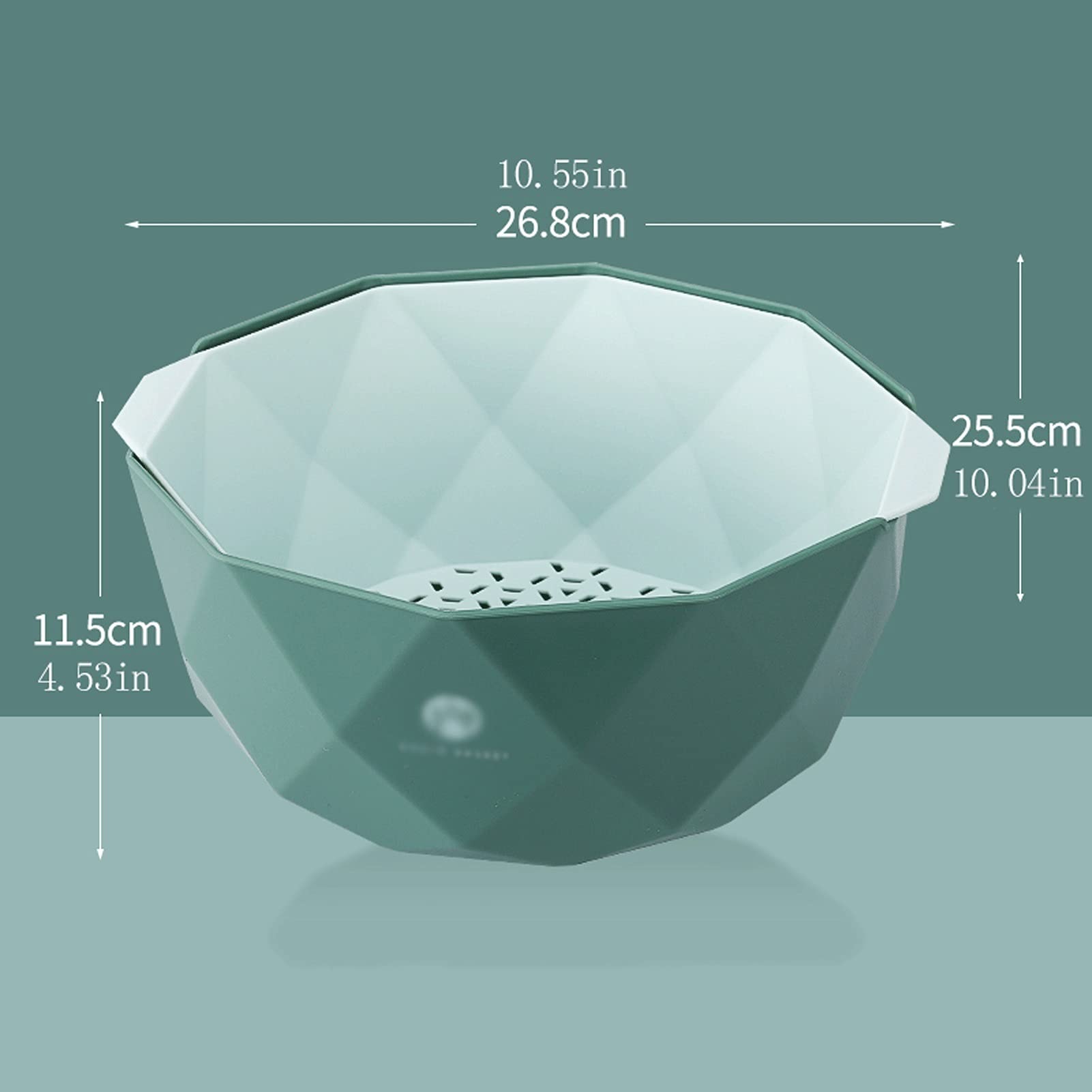 Colador, colador colador, colador cesta colador, colador fregadero colador cesta de drenaje 2 en 1 colador/cuenco de filtro desmontable 4L cocina cesta de drenaje de plástico cesta de arroz doméstica