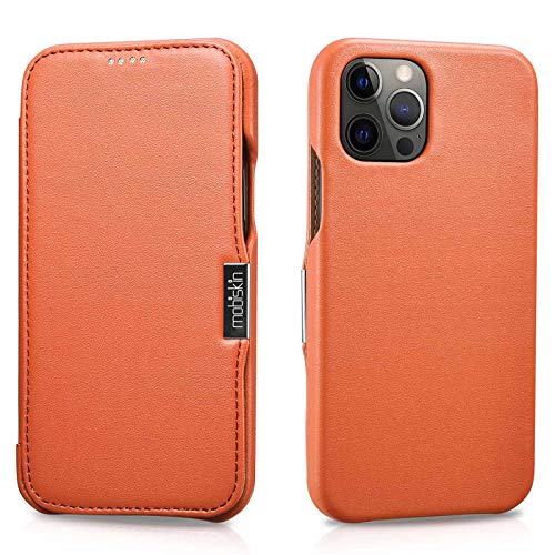 Coque iPhone 12 Pro Max anti-choc, housse fine cuir contre les rayures