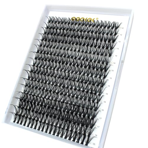 GGOKOK 320Pcs Individual-Lashes DIY Cluster-Lashes 30D D Curl MIX12-18mm Individual Lashes Extension Lash-Clusters Eyelash Extensions AT Home Use (30D 0.07D MIX12-18mm)