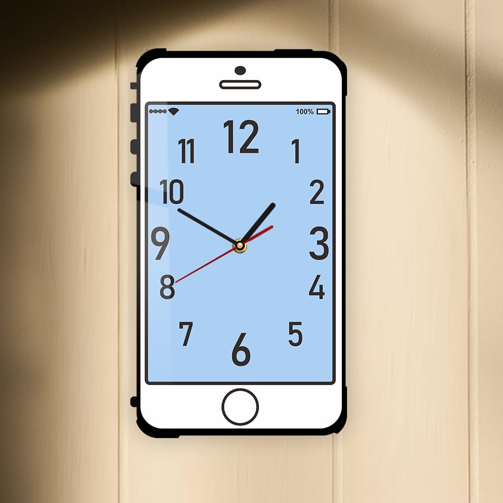 Amazon.com: Timethink 15 Inch Mobile Phone Wall Clock, Unique