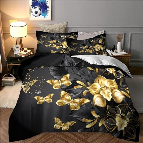Linge de lit 3D effet microfibre éclair housse de couette super douce King - 6