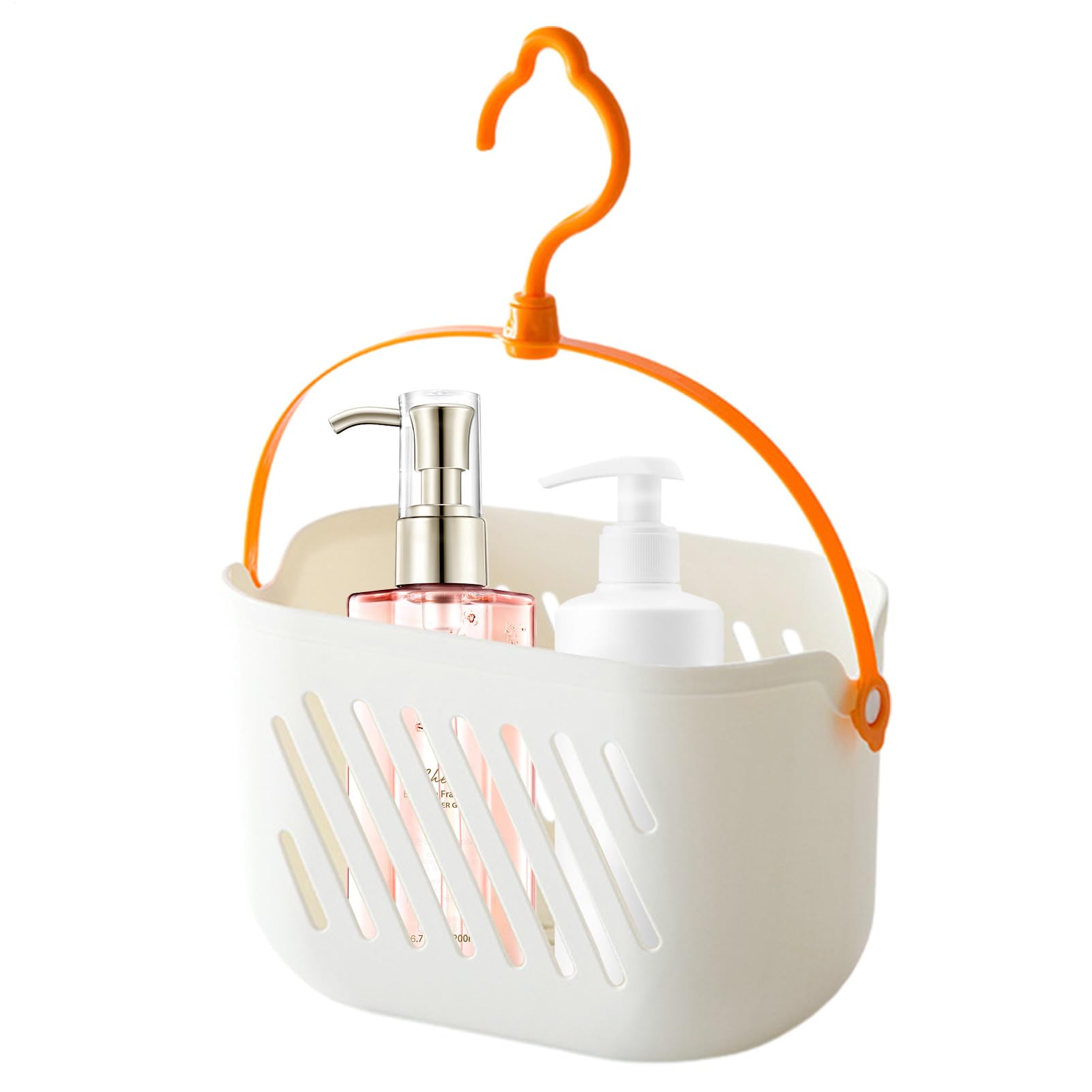 Shower Caddy Basket - Bathroom Drain Bin Multi-Room Storage Organizer Compact Household Utility Carrier Space Saving Basket for