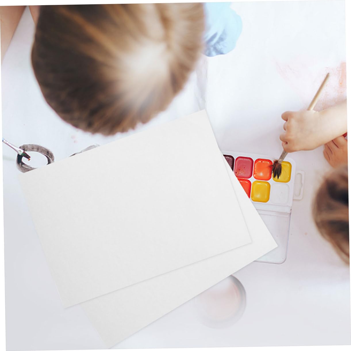 Aquarellpapier 100 Blatt Weiß Dickes Maler Kunstpapier | Kaltpresspapier 160g, 8k Format, für Wasserfarben und Zeichnungen, 2 Packungen