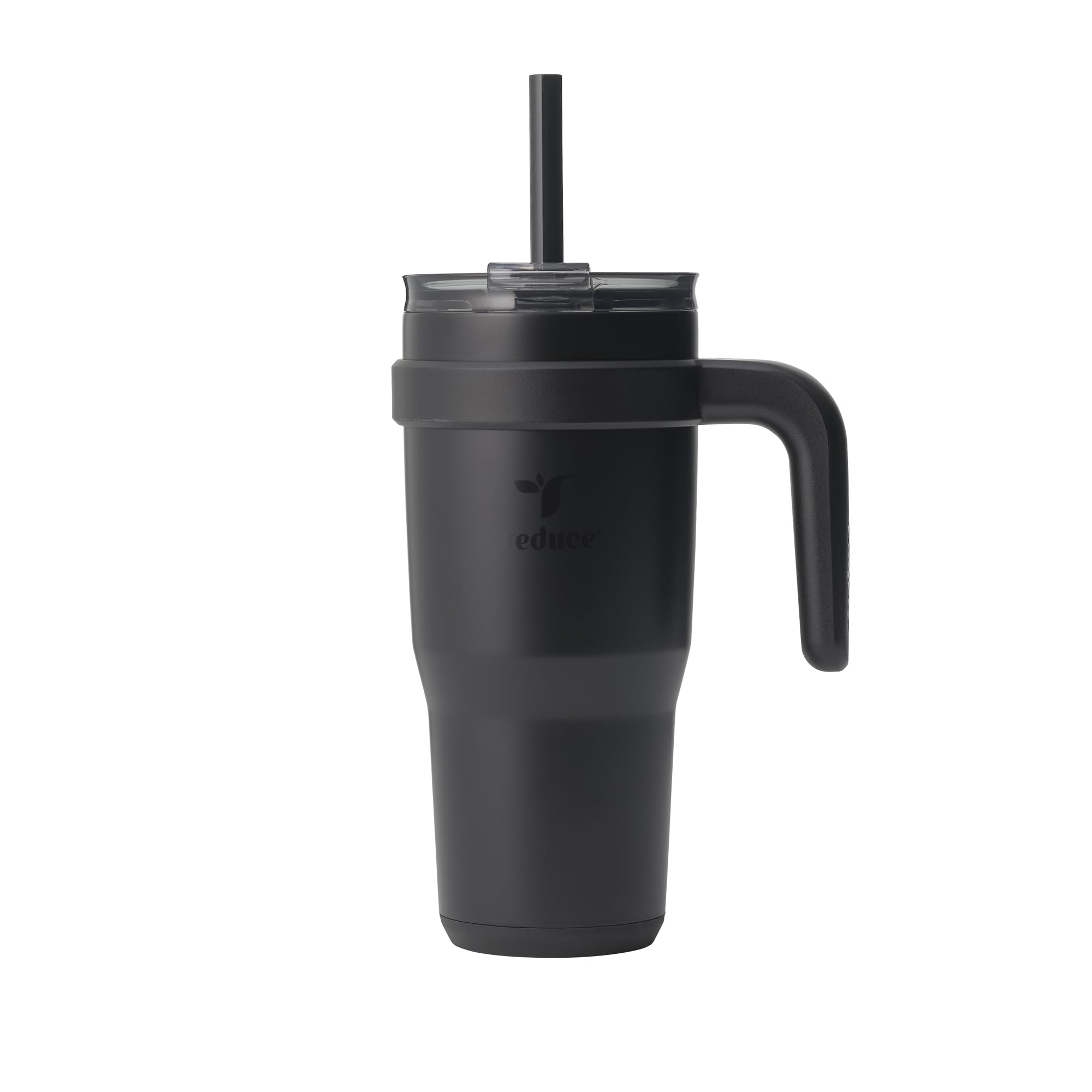 reduce2.0 Tumbler with Handle - Vacuum Insulated Stainless Steel Mug Sip-It-Your-Way Lid and Straw Keeps Drinks Cold up to 34 Hours Sweat Proof, Dishwasher Safe, BPA Free (24oz, Phantom) (13228-FF)